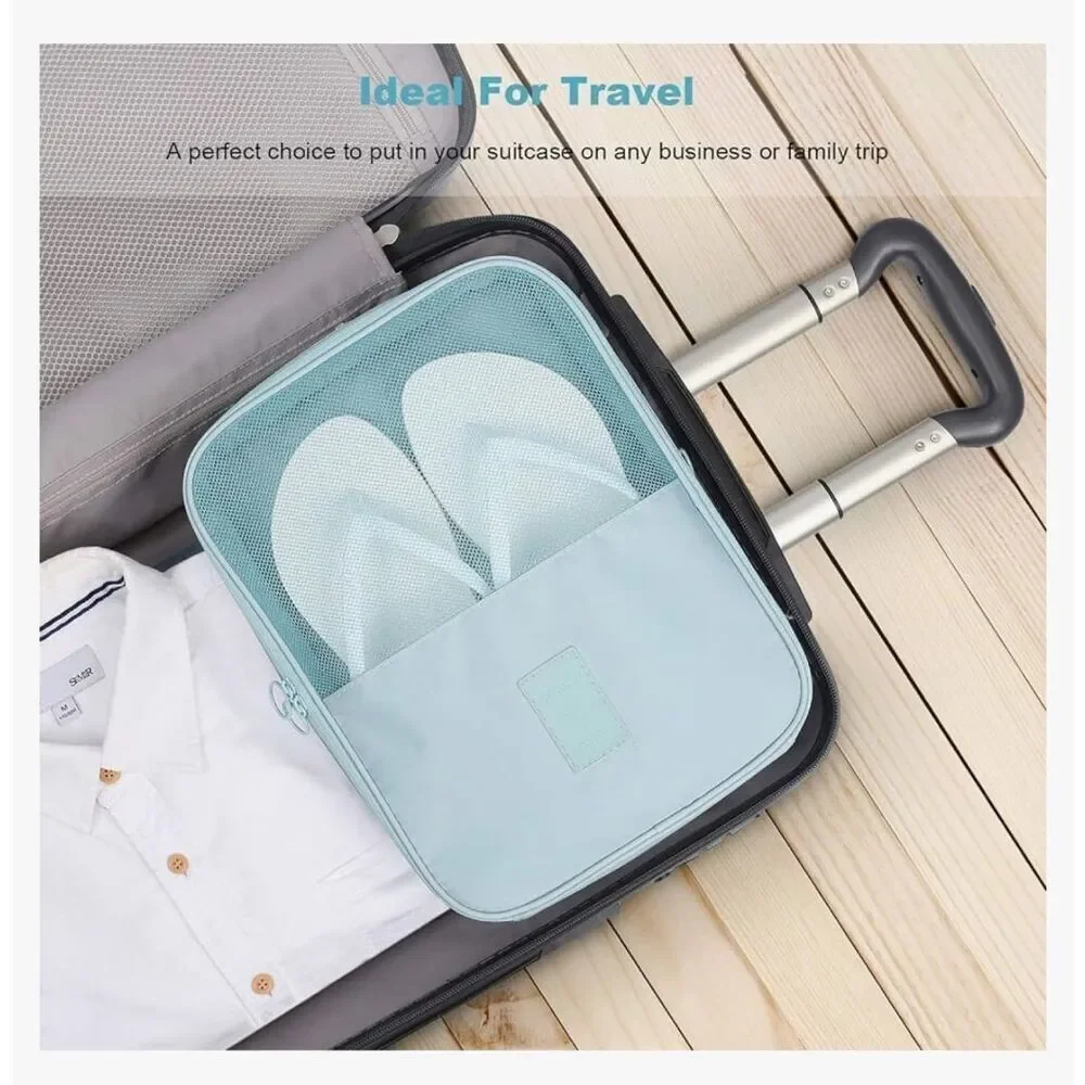 Mossio Shoe Bag Travel Daily Use Storage Pouch Organizer Beige Unisex Luggage